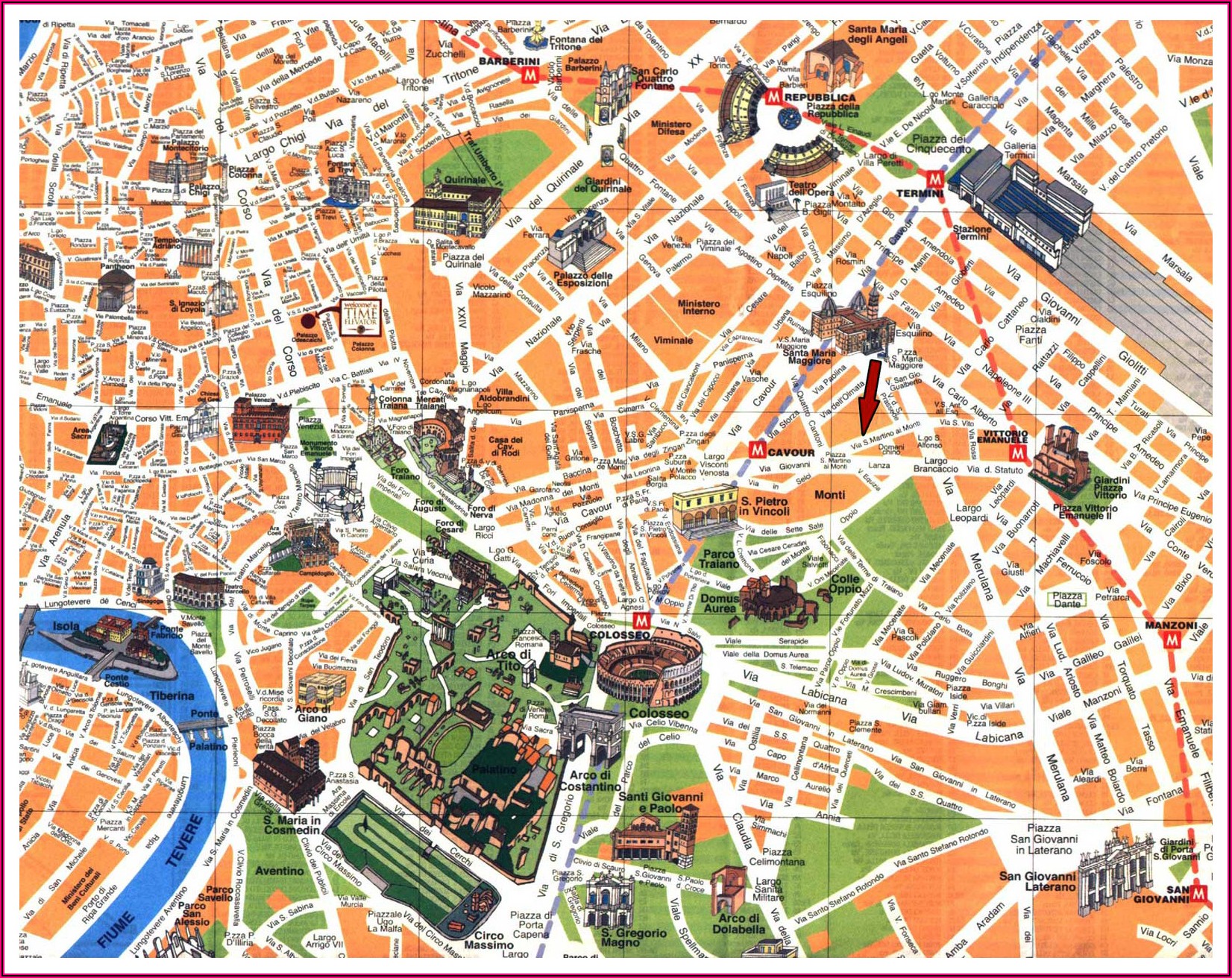 Rome Hop On Hop Off Bus Map Pdf