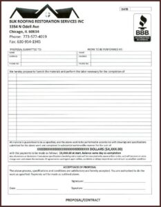 Roofing Contract Template Texas