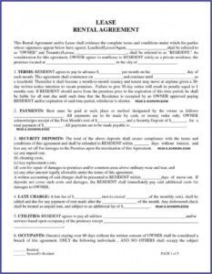 Room Rental Lease Agreement Template