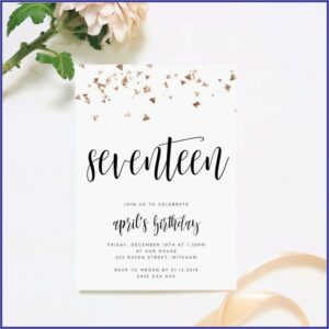 Rose Gold Birthday Invitations Online
