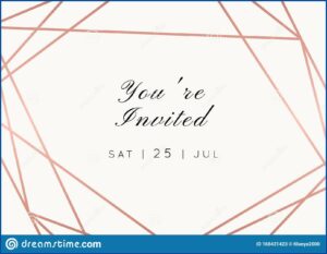 Rose Gold Bridal Invitations