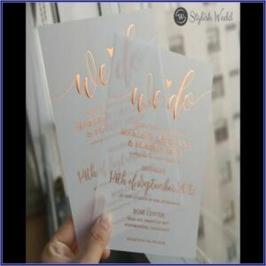 Rose Gold Foil Wedding Invitations