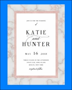 Rose Gold Wedding Invitation Template