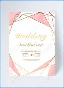 Rose Gold Wedding Invitation Template Free