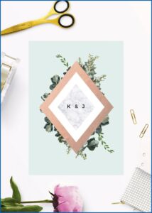 Rose Gold Wedding Invitations Australia