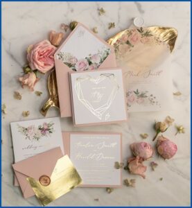 Rose Gold Wedding Invitations Uk