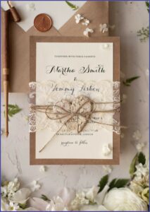 Rustic Lace Wedding Invitations Uk