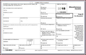Sample 1099 Misc Form