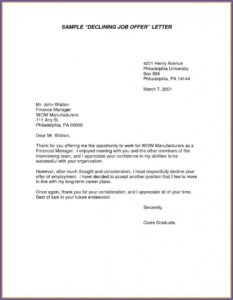 Sample Job Offer Letter Template Uk Free