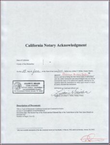 Sample Notary Acknowledgment