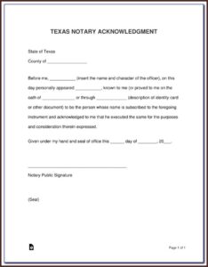 Sample Notary Forms