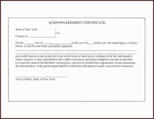 Sample Notary Forms Texas