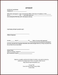 Sample Notary Template