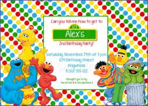 Sesame Street 2nd Birthday Invitation Wording