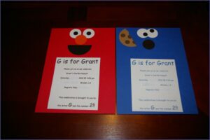 Sesame Street 2nd Birthday Invitations