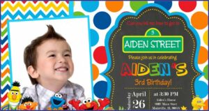 Sesame Street Custom Invitations 1st Birthday