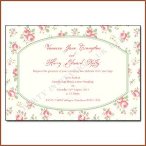 Shabby Chic Wedding Invitations Uk