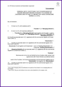 Shareholder Agreement Template