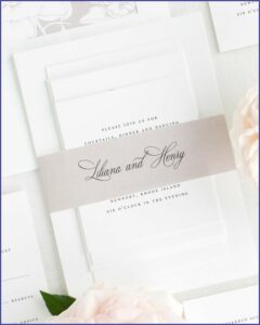 Shine Wedding Invitations Belly Band