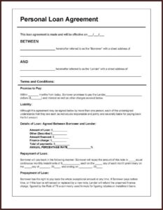 Short Form Loan Agreement Template