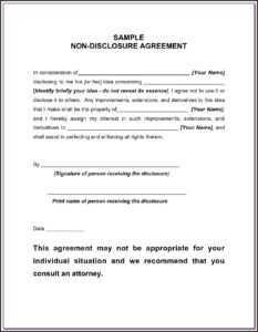 Simple Free Printable Confidentiality Agreement Form