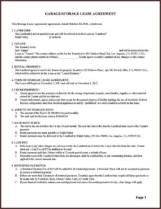 Simple Lease Agreement Form Printable