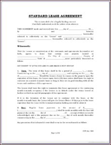 Simple Lease Agreement Form To Print