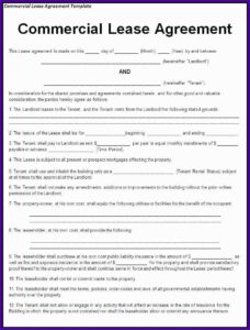 Simple Lease Agreement Template