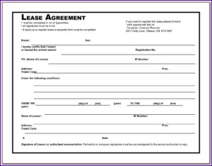 Simple Lease Agreement Template Doc