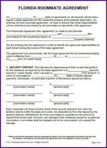 Simple Lease Agreement Template Florida