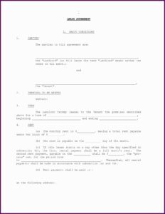 Simple Lease Agreement Template Free