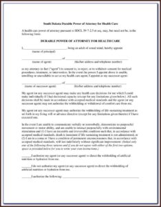 South Dakota Dmv Power Of Attorney Form