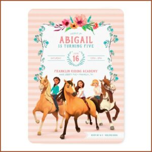 Spirit Riding Free Birthday Invitations