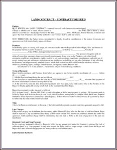 State Of Ohio Land Contract Forms