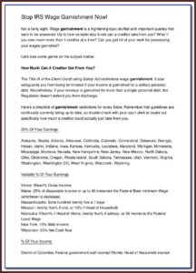 Stop Garnishment Form