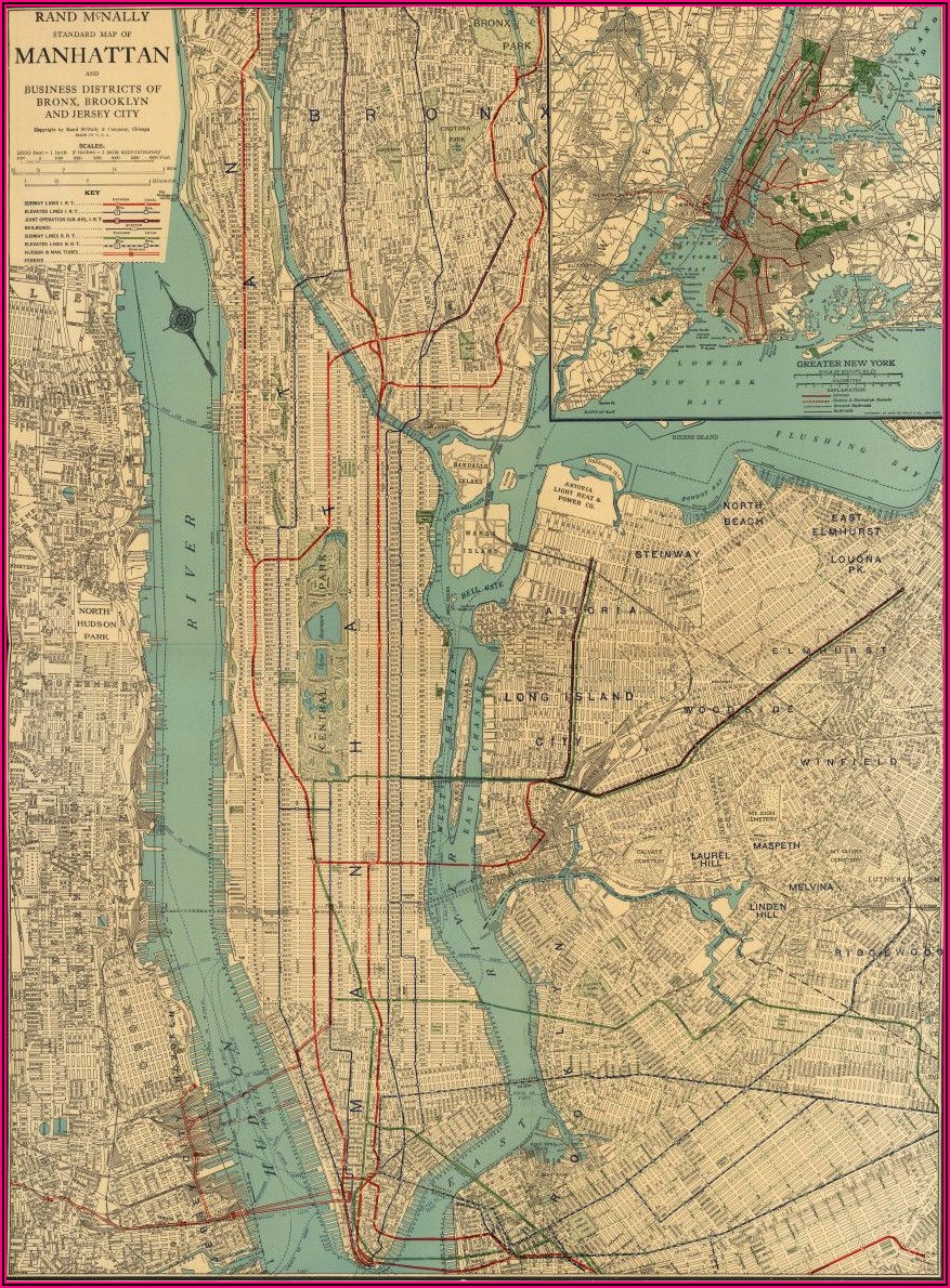 Subway Map Of Manhattan New York