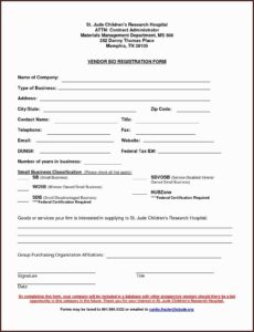 Supplier Onboarding Form Template