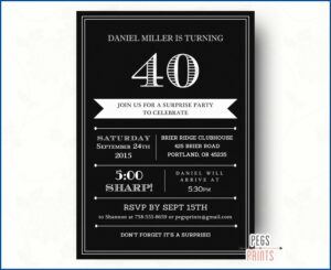 Surprise 40th Birthday Invitations For Him