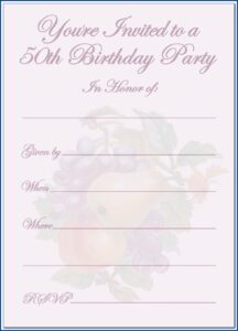 Surprise 50th Birthday Invitations Templates