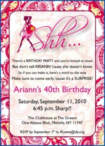 Surprise 60th Birthday Invitation Sayings