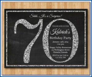 Surprise 70th Birthday Invitations Templates Free