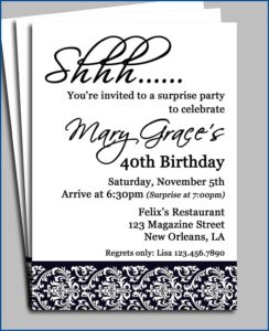 Surprise Birthday Party Invitations For Him