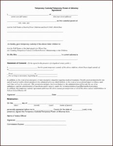 Temporary Guardianship Form Oregon