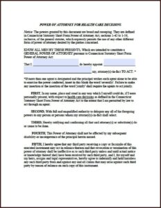 Tennessee Durable Power Of Attorney For Health Care Form