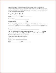 Texas 30 Day Eviction Notice Form