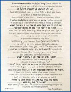 The Invitation Poem Oriah Mountain Dreamer Meaning