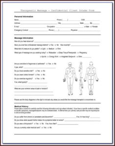 Therapy Forms Intake Child