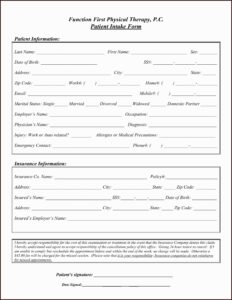 Therapy Intake Template