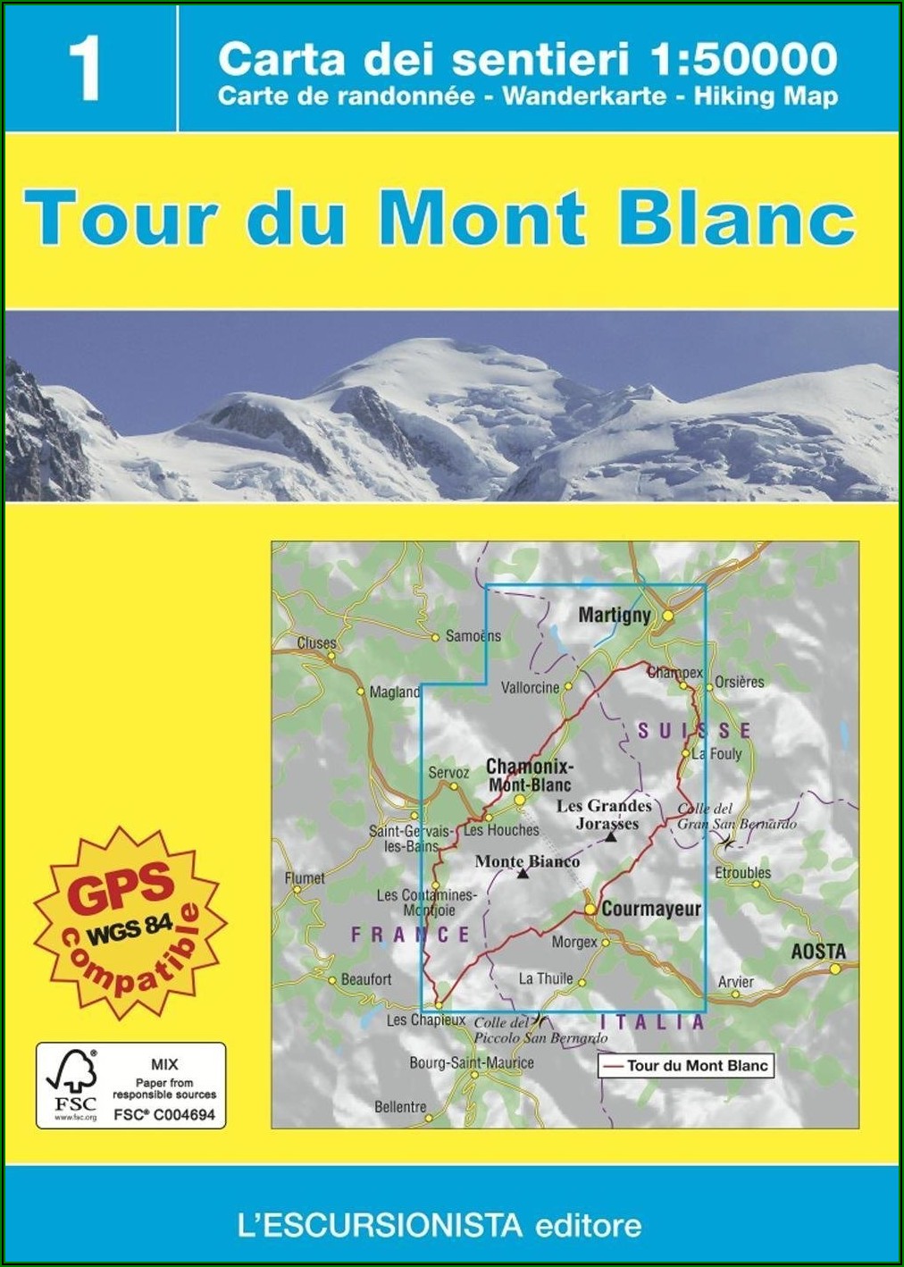Tour Du Mont Blanc Map Amazon