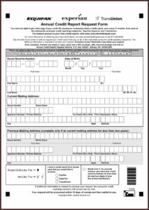 Transunion Free Credit Report Mail In Form